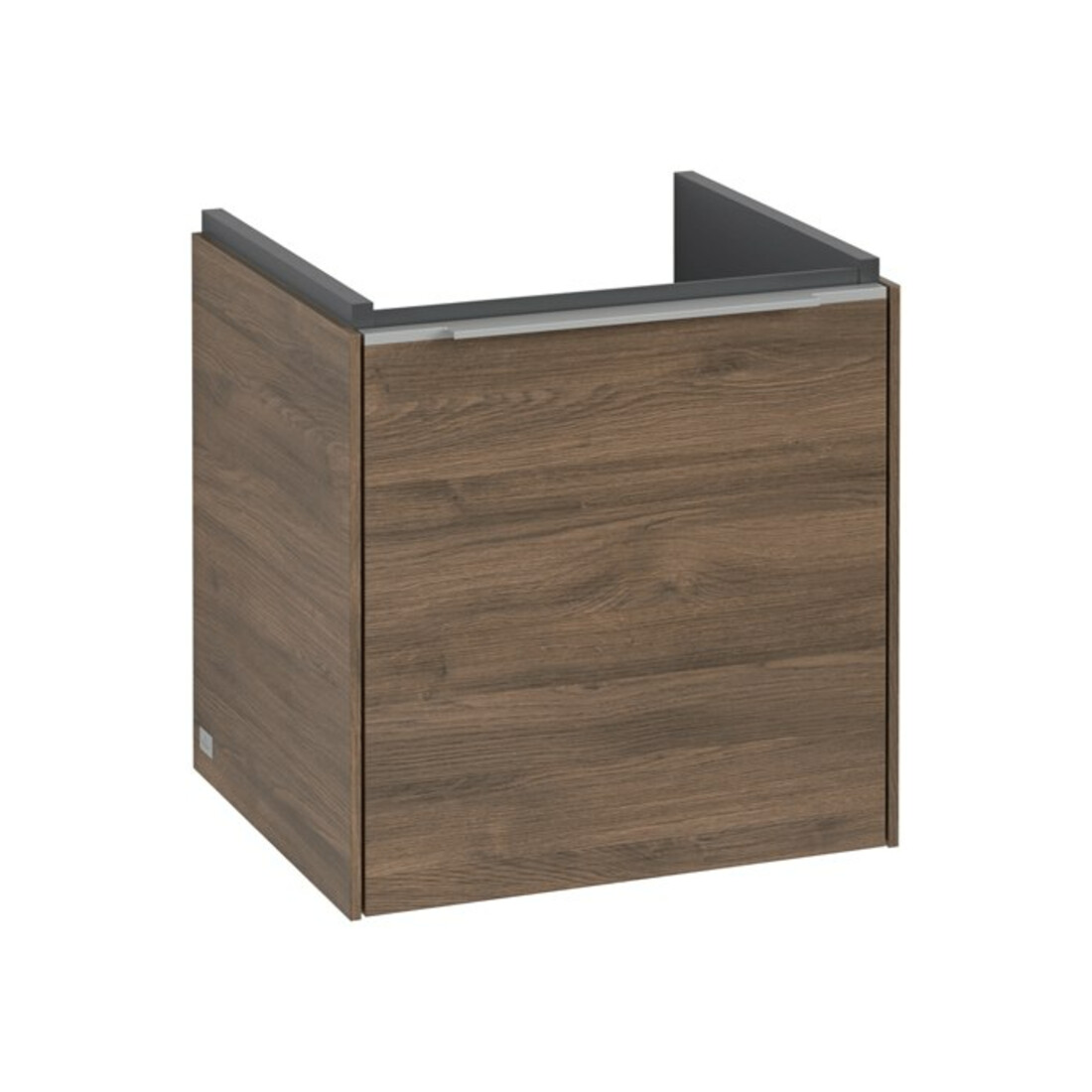 V&B Subway 3.0 Meuble sous lavabo 42,3x42,9x37,8cm, porte gauche/grise, aluminium, ardoise ouverte
