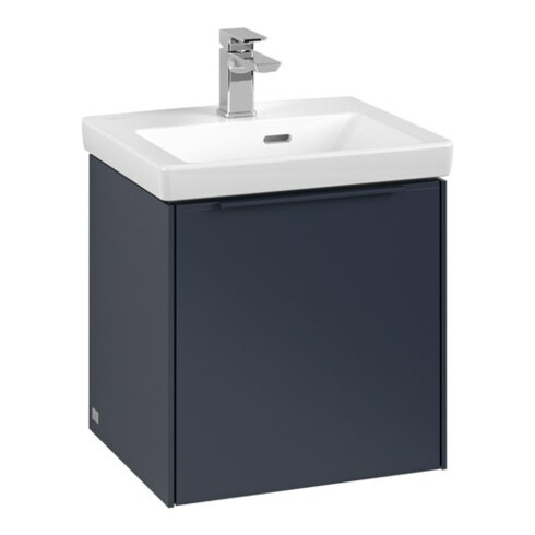 V&B Subway 3.0 Meuble sous lavabo 42,3x42,9x37,8cm, porte gauche/grise, bleu marine