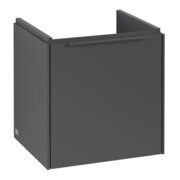 V&B Subway 3.0 Meuble sous lavabo 42,3x42,9x37,8cm, porte gauche/grise, graphite