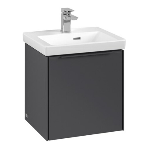V&B Subway 3.0 Meuble sous lavabo 42,3x42,9x37,8cm, porte gauche/grise, graphite