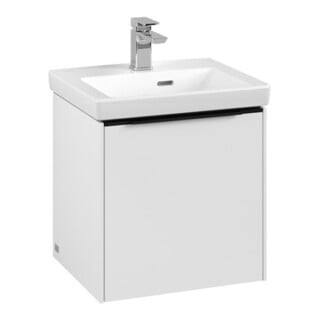 V&B Subway 3.0 Meuble sous lavabo 42,3x42,9x37,8cm, porte L/gr avant bleu, corps blanc