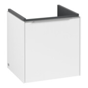 V&B Subway 3.0 Meuble sous lavabo 42,3x42,9x37,8cm, tiroir R/Gr alu brillant, blanc P