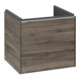 V&B Subway 3.0 Meuble sous lavabo 47,3x42,9x40,8 cm, alu brillant, avec LE/Gr-3