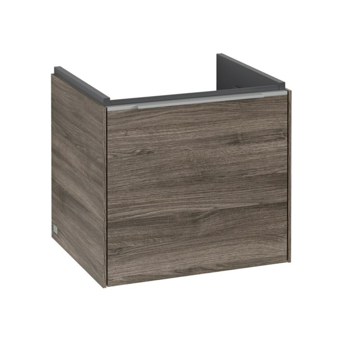 V&B Subway 3.0 Meuble sous lavabo 47,3x42,9x40,8 cm, alu brillant, avec LE/Gr