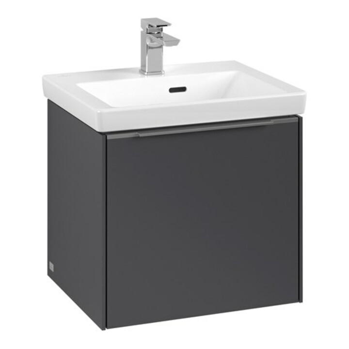 V&B Subway 3.0 Meuble sous lavabo 47,3x42,9x40,8 cm, alu brillant, graph.
