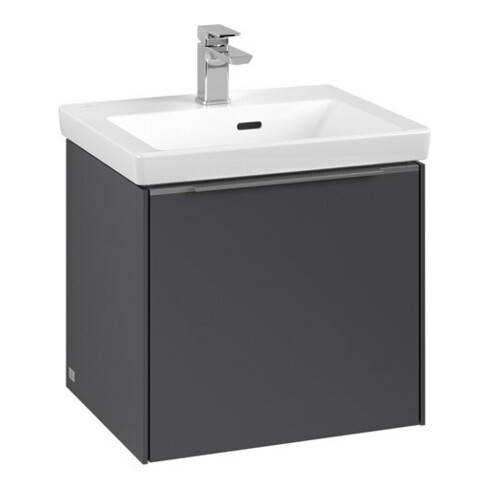 V&B Subway 3.0 Meuble sous lavabo 47,3x42,9x40,8 cm, alu brillant, graph.