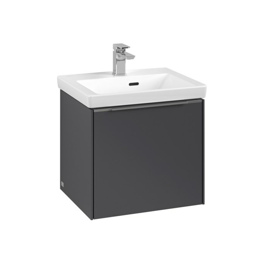 V&B Subway 3.0 Meuble sous lavabo 47,3x42,9x40,8 cm, alu brillant, graph.