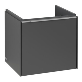 V&B Subway 3.0 Meuble sous lavabo 47,3x42,9x40,8 cm, alu brillant, gris graph.