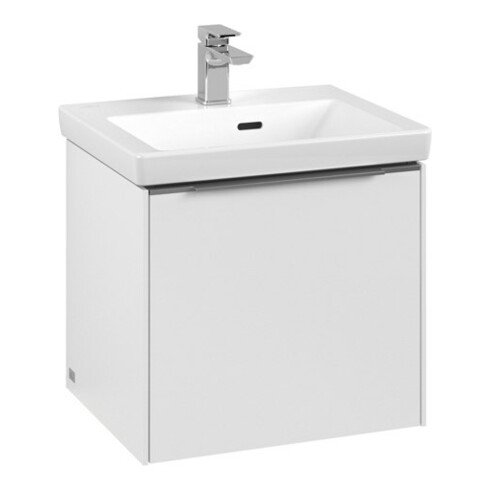 V&B Subway 3.0 Meuble sous-lavabo 47,3x42,9x40,8 cm, avec LED/Gr Alu brillant, P blanc