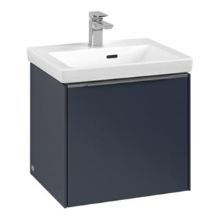 V&B Subway 3.0 Meuble sous lavabo 47,3x42,9x40,8 cm, o LE/Gr AL brillant, Mar bleu