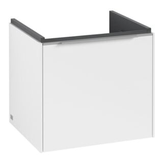 V&B Subway 3.0 Meuble sous lavabo 47,3x42,9x40,8 cm, sans LED/Gr Alu brillant, P blanc