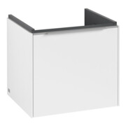 V&B Subway 3.0 Meuble sous lavabo 47,3x42,9x40,8 cm, sans LED/Gr Alu brillant, P blanc