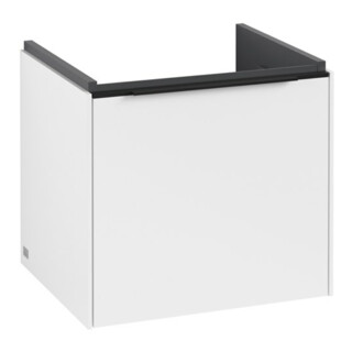 V&B Subway 3.0 Meuble sous lavabo 47,3x42,9x40,8 cm, sans LED/gris bleu, blanc mat