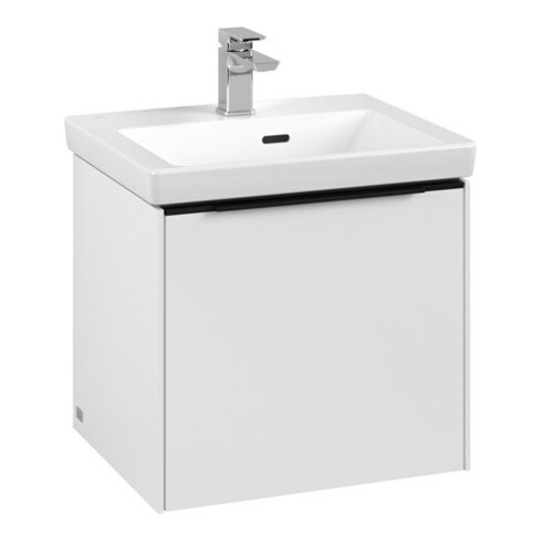 V&B Subway 3.0 Meuble sous lavabo 47,3x42,9x40,8 cm, sans LED/gris bleu, blanc mat