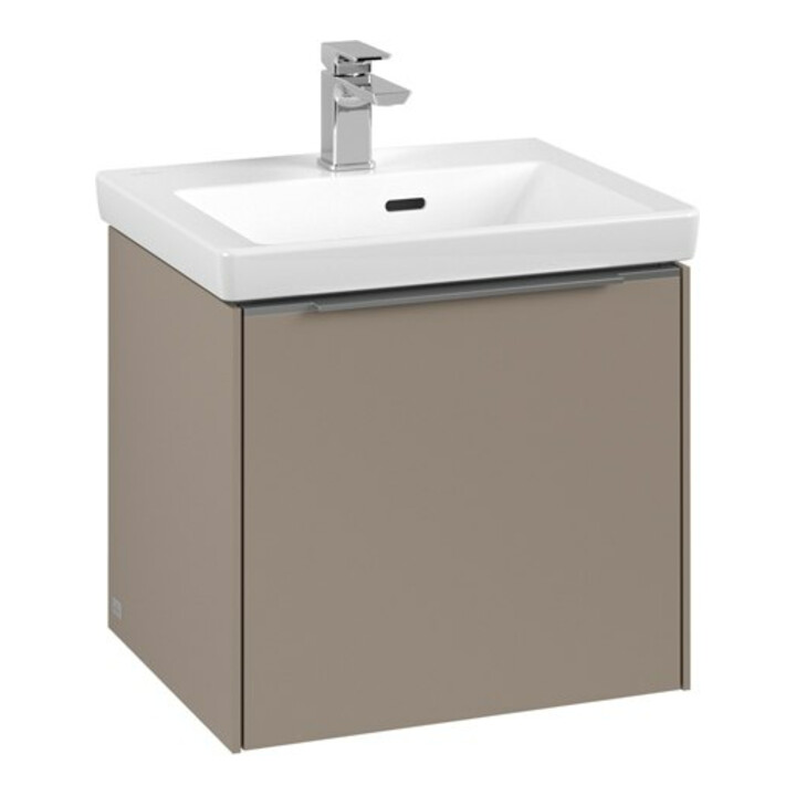 V&B Subway 3.0 Meuble sous lavabo 47,3x42,9x40,8cm, sans LED/Gr Alu brillant, Taupe