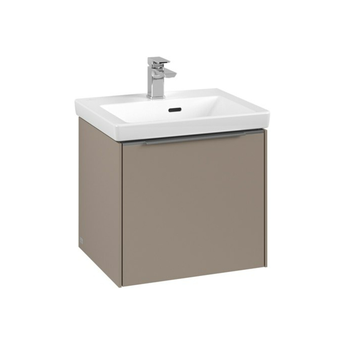 V&B Subway 3.0 Meuble sous lavabo 47,3x42,9x40,8cm, sans LED/Gr Alu brillant, Taupe