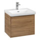 V&B Subway 3.0 Meuble sous lavabo 52,3x42,9x44,8 cm, alu brillant, côté gauche-1