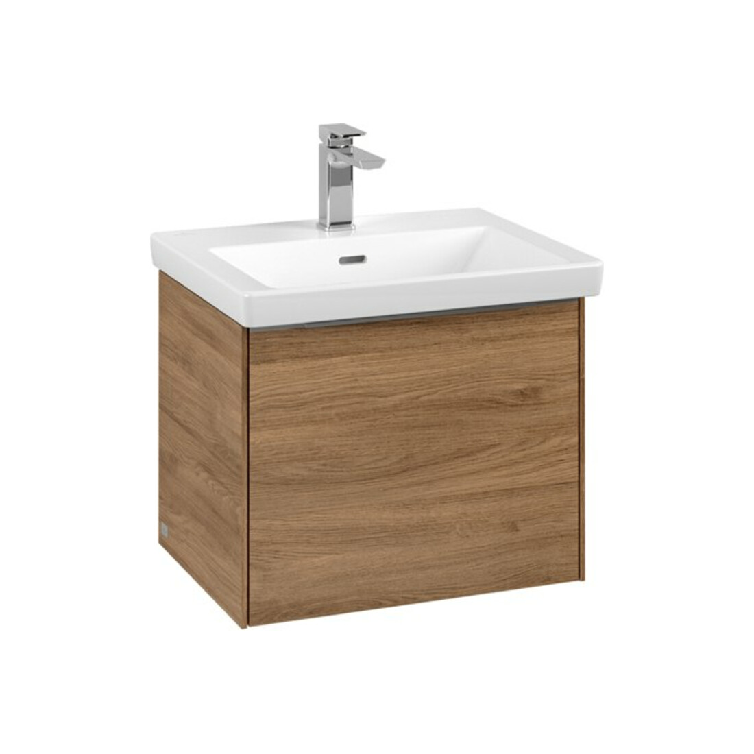 V&B Subway 3.0 Meuble sous lavabo 52,3x42,9x44,8 cm, alu brillant, côté gauche