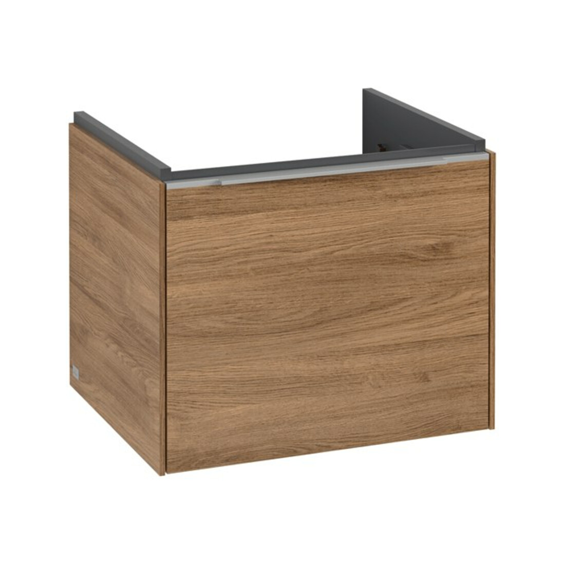 V&B Subway 3.0 Meuble sous lavabo 52,3x42,9x44,8 cm, alu brillant, côté gauche