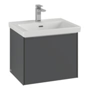 V&B Subway 3.0 Meuble sous lavabo 52,3x42,9x44,8 cm, alu brillant/gris, blanc Oa