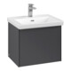 V&B Subway 3.0 Meuble sous lavabo 52,3x42,9x44,8 cm, alu brillant/gris graph.-1