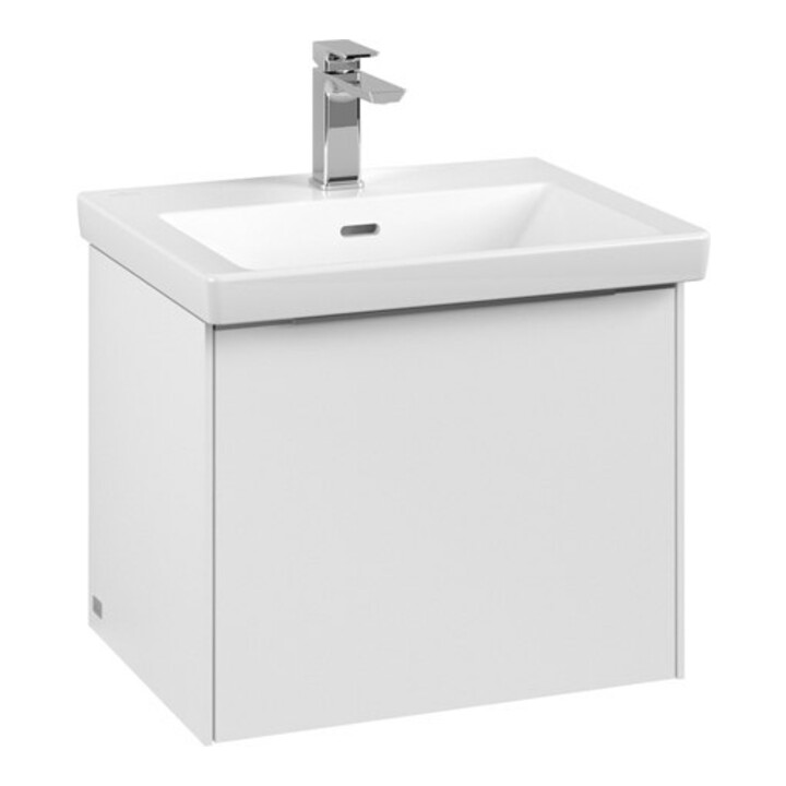 V&B Subway 3.0 Meuble sous lavabo 52,3x42,9x44,8 cm, avec LED/Gr Alu brillant, P blanc
