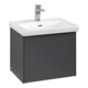 V&B Subway 3.0 Meuble sous lavabo 52,3x42,9x44,8 cm, blanc mat/graphite-1