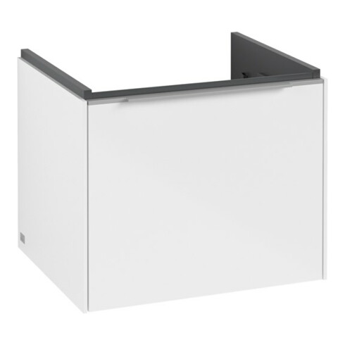 V&B Subway 3.0 Meuble sous lavabo 52,3x42,9x44,8 cm, m LE/Gr AL g, Bri blanc