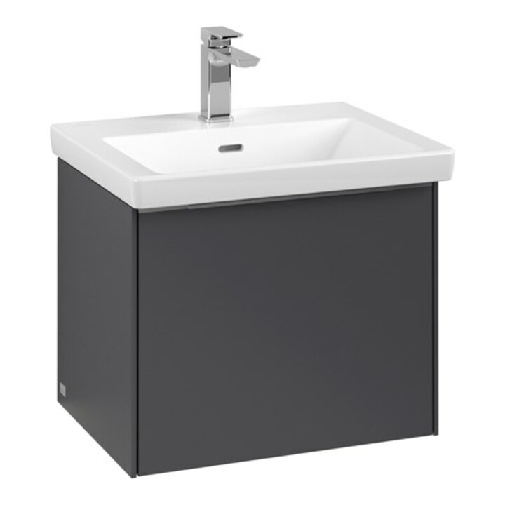 V&B Subway 3.0 Meuble sous lavabo 52,3x42,9x44,8 cm, m LE/Gr alu brillant, graph.