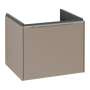 V&B Subway 3.0 Meuble sous lavabo 52,3x42,9x44,8 cm, sans LED, gris alu brillant, Tau