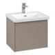 V&B Subway 3.0 Meuble sous lavabo 52,3x42,9x44,8 cm, sans LED, gris alu brillant, Tau-3