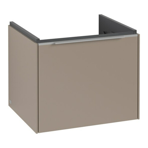 V&B Subway 3.0 Meuble sous lavabo 52,3x42,9x44,8cm, avec LED/Gr Alu brillant, taupe