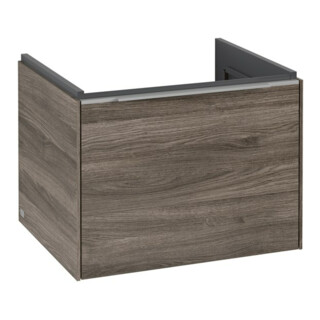 V&B Subway 3.0 Meuble sous-lavabo 57,2x42,9x47,8 cm, alu brillant, avec LE/Gr