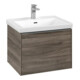 V&B Subway 3.0 Meuble sous-lavabo 57,2x42,9x47,8 cm, alu brillant, avec LE/Gr-3