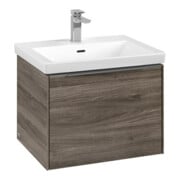 V&B Subway 3.0 Meuble sous-lavabo 57,2x42,9x47,8 cm, alu brillant, avec LE/Gr-3