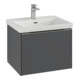 V&B Subway 3.0 Meuble sous lavabo 57,2x42,9x47,8 cm, alu brillant, bleu Oa-1