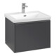 V&B Subway 3.0 Meuble sous lavabo 57,2x42,9x47,8 cm, alu brillant, graph.-3