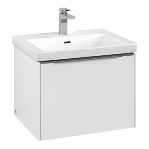 V&B Subway 3.0 Meuble sous lavabo 57,2x42,9x47,8 cm, avec LE/Gr AL g, Bri blanc