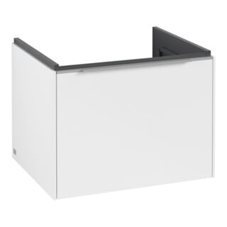 V&B Subway 3.0 Meuble sous lavabo 57,2x42,9x47,8 cm, LED/Gr Alu brillant, P blanc