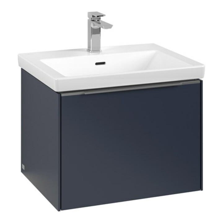 V&B Subway 3.0 Meuble sous lavabo 57,2x42,9x47,8 cm, m LE/Gr AL brillant, Mar bl.