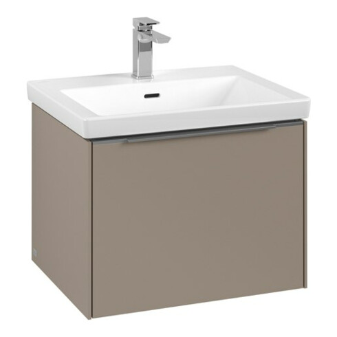 V&B Subway 3.0 Meuble sous lavabo 57,2x42,9x47,8 cm, sans LED, alu brillant, Taupe