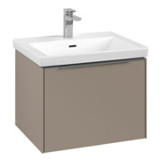 V&B Subway 3.0 Meuble sous lavabo 57,2x42,9x47,8 cm, sans LED, alu brillant, Taupe