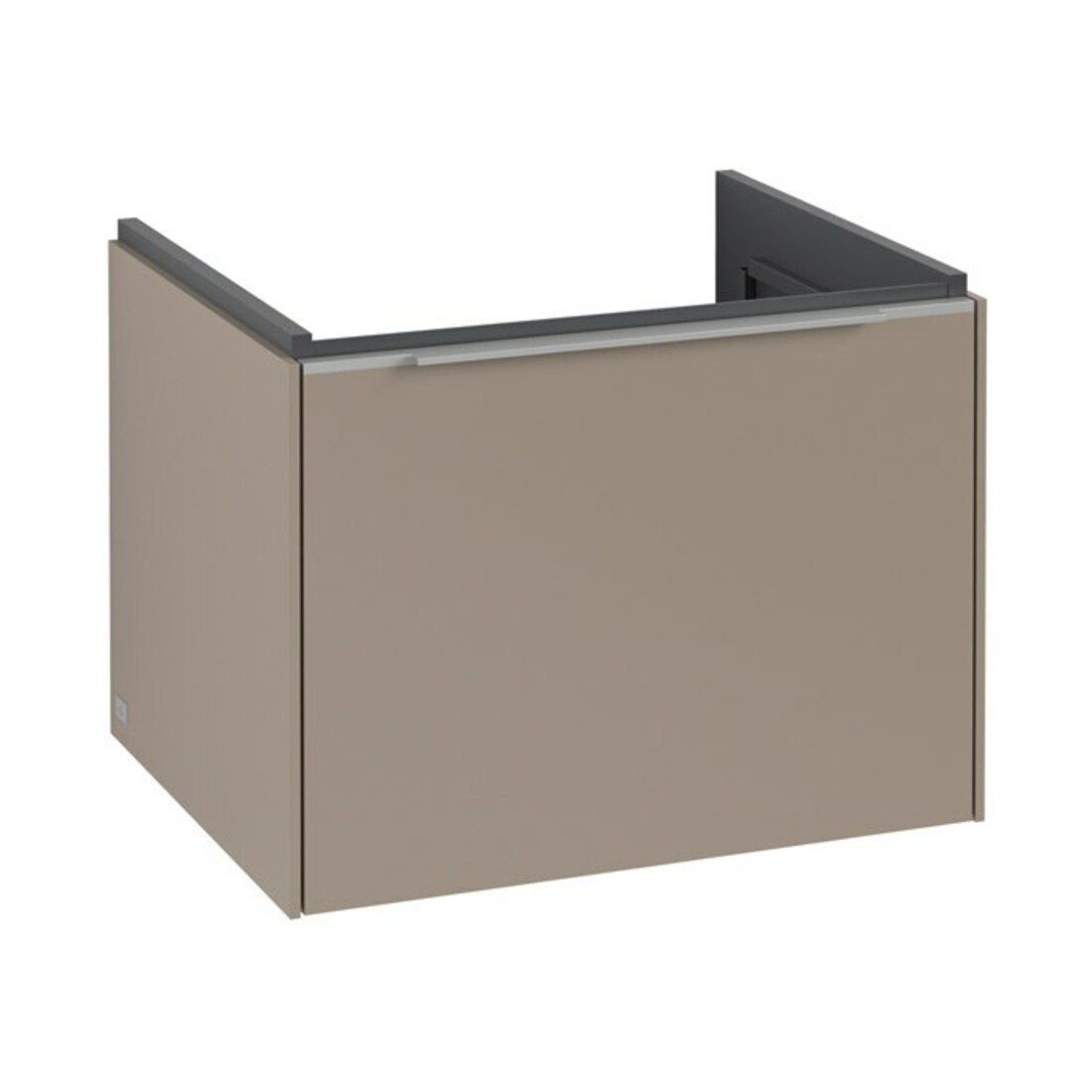 V&B Subway 3.0 Meuble sous lavabo 57,2x42,9x47,8 cm, sans LED, alu brillant, Taupe
