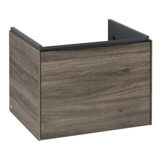 V&B Subway 3.0 Meuble sous lavabo 57,2x42,9x47,8cm, bleu mat, gauche