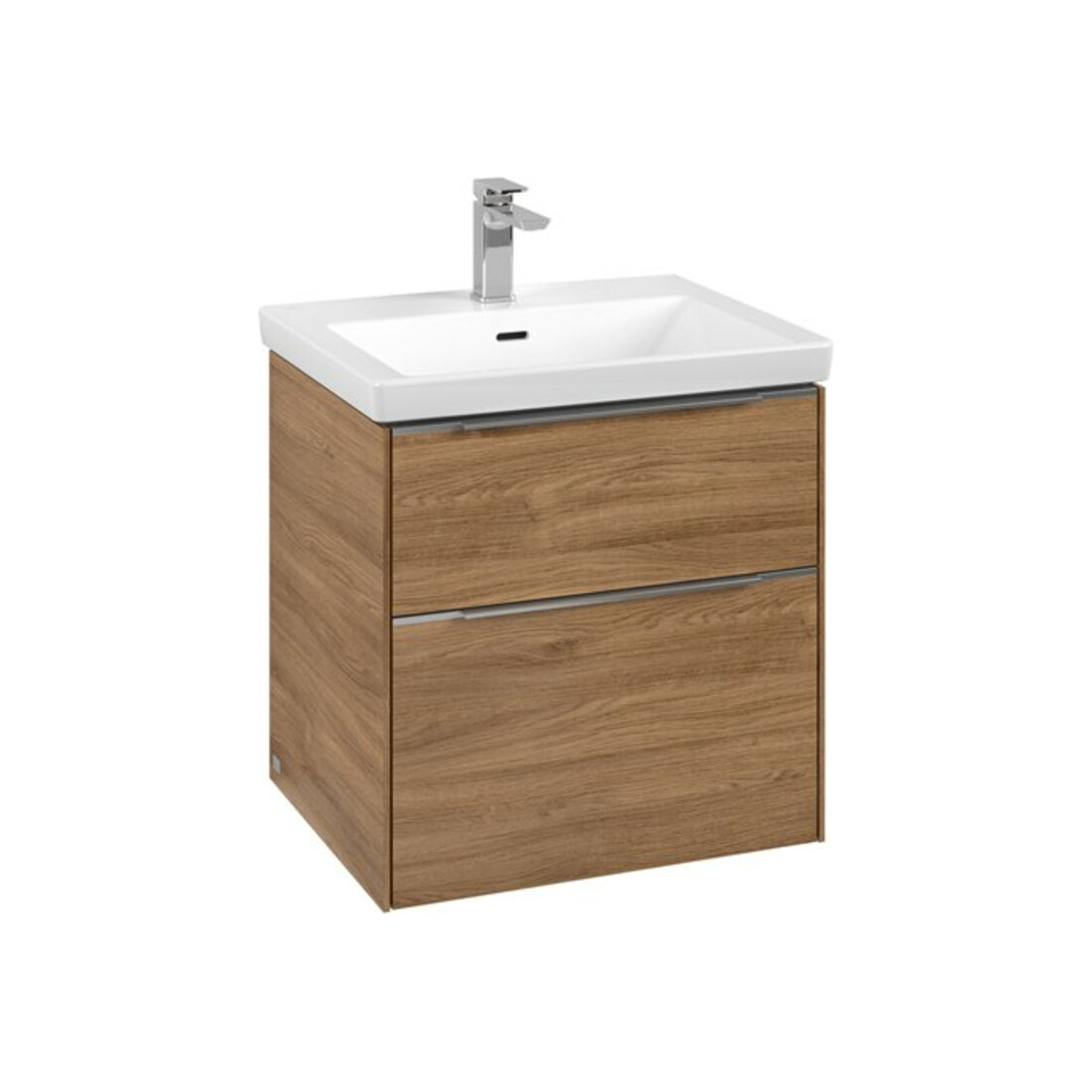 V&B Subway 3.0 Meuble sous lavabo 57,2x57,6x47,8 cm, alu brillant, avec LE/Gr, Kan Oa