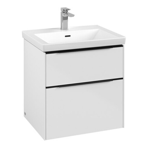 V&B Subway 3.0 Meuble sous lavabo 57,2x57,6x47,8 cm, blanc brillant