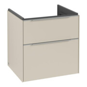 V&B Subway 3.0 Meuble sous lavabo 57,2x57,6x47,8 cm, cashmere, alu grisé