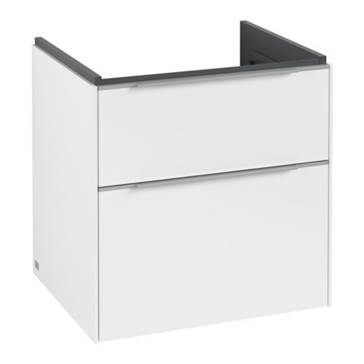 V&B Subway 3.0 Meuble sous-lavabo 57,2x57,6x47,8 cm, sans LED/Gr Alu brillant, P blanc