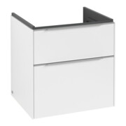 V&B Subway 3.0 Meuble sous lavabo 57,2x57,6x47,8cm, avec LED/Gr Alu brillant, P blanc