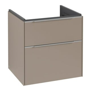 V&B Subway 3.0 Meuble sous lavabo 57,2x57,6x47,8cm, avec LED/Gr Alu brillant, taupe